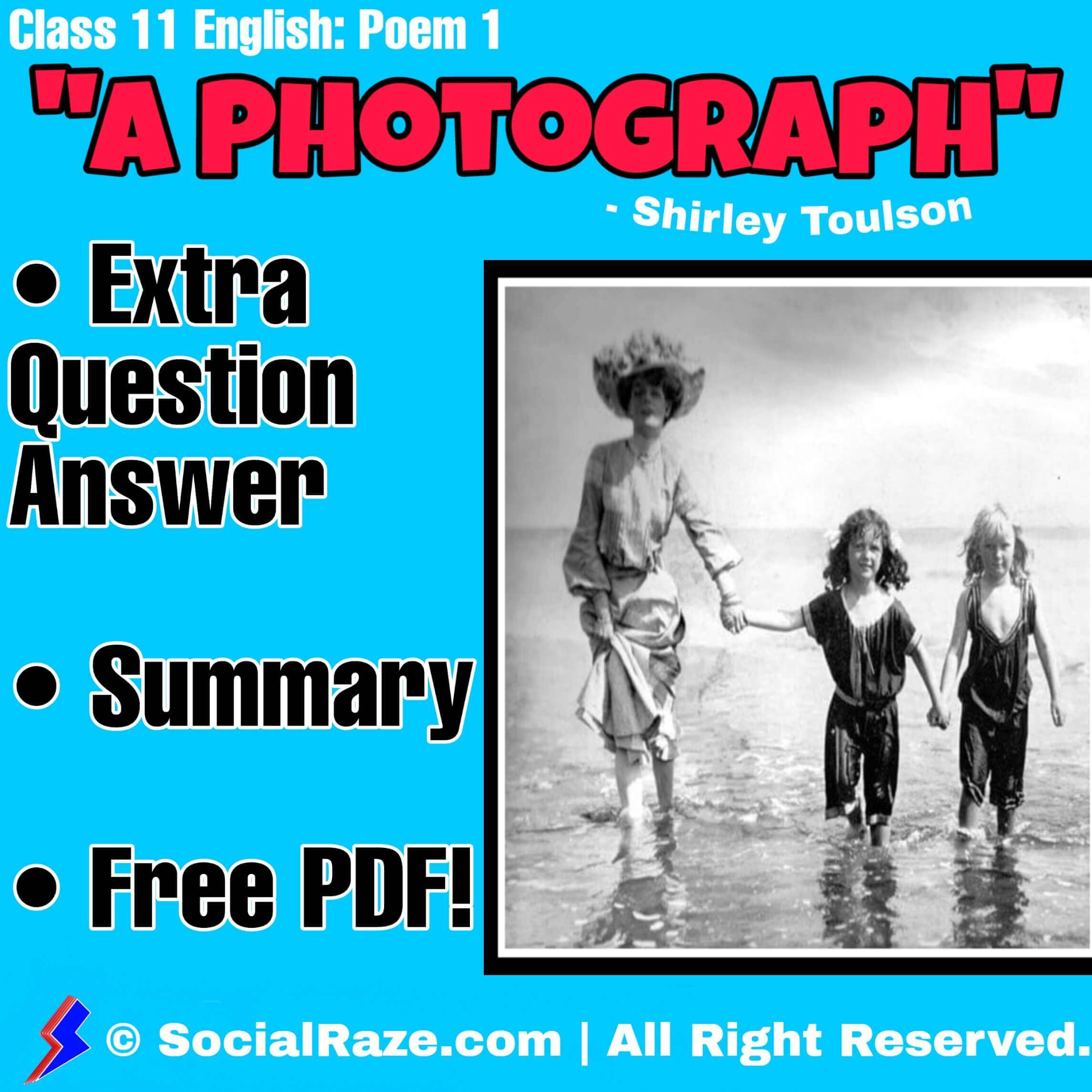 A Photograph Poem Extra Question